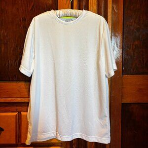 Men's White Starter Moisture Wicking Regular Fit Core Tee Shirt Size L (42-44)